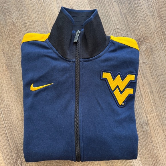 NIKE West Virginia University Mountaineers Embroidered Full Zip Track Jacket - Picture 4 of 9